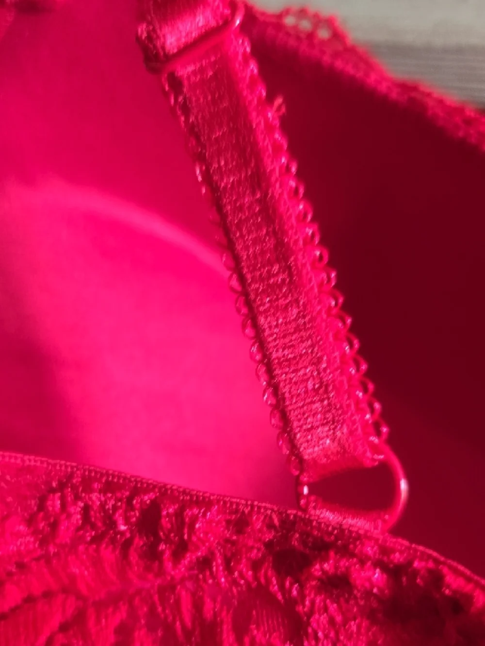 Rene Rofe Red Lace Push-Up Bra . - Picture 10 of 11